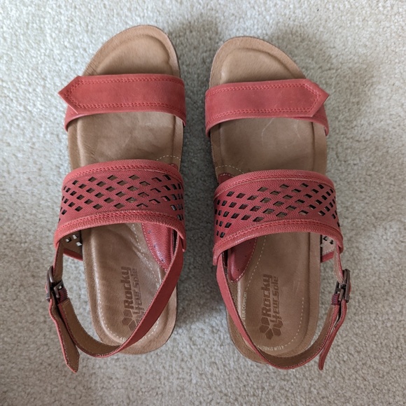 Rocky 4EurSole RKH185 Women Red Sprightly Slingback Comfort Sandal Non-Slip Sz 9 - Picture 11 of 16